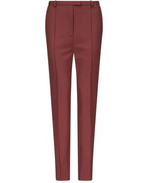 Loulou de Saison Pleat-Front Straight Trousers - Red