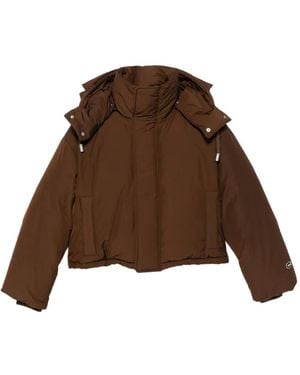 Ami Paris Ami De Coeur Hooded Jacket - Brown