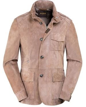 Moorer Leather Jacket - Natural
