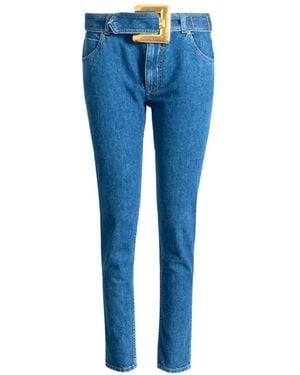 Balmain Jeans Mit Gürtel - Blau