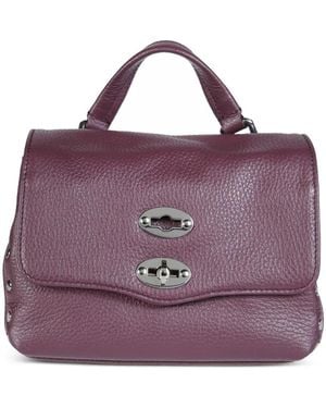 Zanellato Postina Studded Leather Tote Bag - Purple