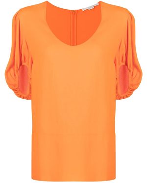 Stella McCartney パフスリーブ トップ - オレンジ
