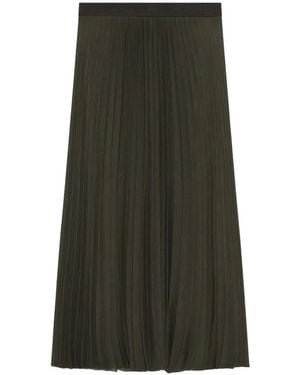 Marella Plissé-Pleated Midi Skirt - Green