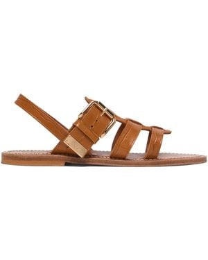Maje Buckle-Strap Sandals - Brown