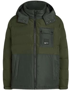 Karl Lagerfeld Daunenjacke Mit Einsätzen - Grün