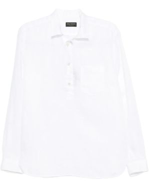 Dell'Oglio Long-Sleeve Collared Shirt - White