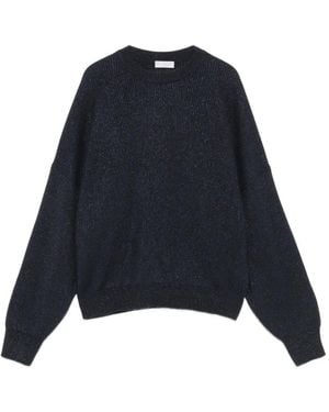 Brunello Cucinelli Metallic-Effect Jumper - Blue