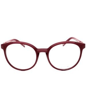 Police Round-Frame Glasses - Red