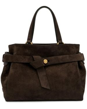 Gianni Chiarini Miranda Suede Tote Bag - Black