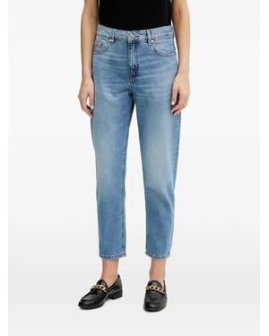 Benetton Faded Logo-Patch Jeans - Blue