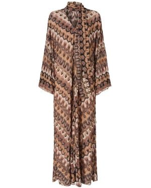 Missoni Robe Courte À Manches Longues - Natural