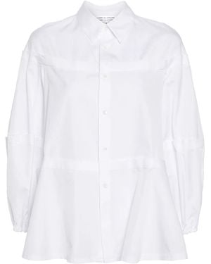 Comme des Garçons カットオフエッジ シャツ - ホワイト