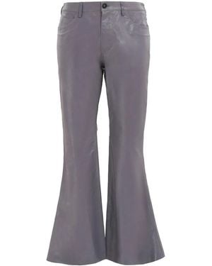 Marni Flared Leather Pants - Gray