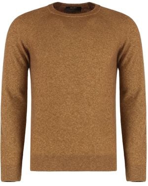 Moorer Frankie-B12 Crew-Neck Sweater - Brown