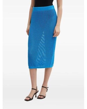 Benetton Open-Knit Skirt - Blue