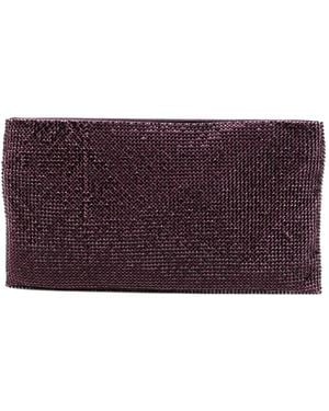 Benedetta Bruzziches Crystal-Embellished Shoulder Bag - Purple