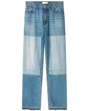 Stella McCartney Patchwork Straight-Leg Jeans - Blue