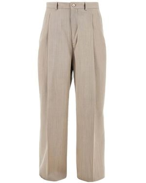 Cmmn Swdn Pantalones De Sarga Con Pinzas - Neutro
