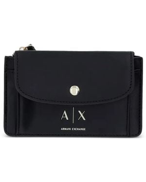 ARMANI EXCHANGE Logo-Print Wallet - Black