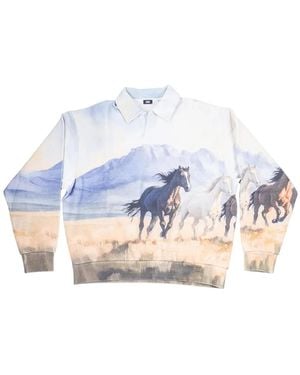 Kith Horse-Print Sweatshirt - Blue
