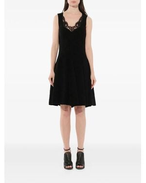 Givenchy Lace-Trim Flared Midi Dress - Black
