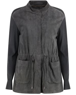 Moorer Suède Vest - Grijs