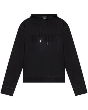 DSquared² Brushed-Finish Hoodie - Black