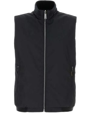 Moorer Zip Sleeveless Gilet - Black