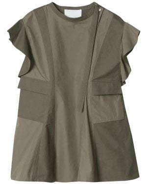3.1 Phillip Lim Gerüschte Bluse - Grün