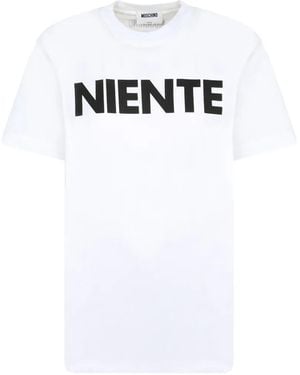 Moschino Slogan-Print T-Shirt - White