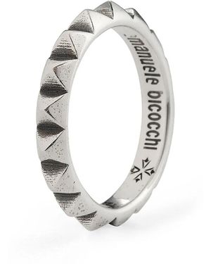 Emanuele Bicocchi Pyramid Band Ring - White