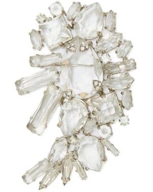 Ermanno Scervino Embellished Brooch - White