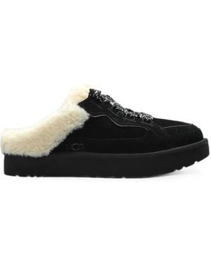 UGG Lowmel Shearling-Trim Slippers - Black