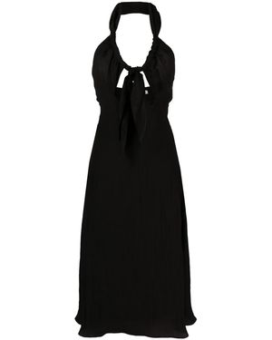 Sandro Cut-Out Halterneck Dress - Black