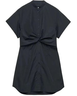 Rag & Bone Gretchen Twist-Front Shirt Dress - Black