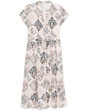 Eleventy Linen Midi Dress - Multicolor