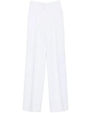 MITILIANE COUTURE High-Waisted Pleated Pants - White