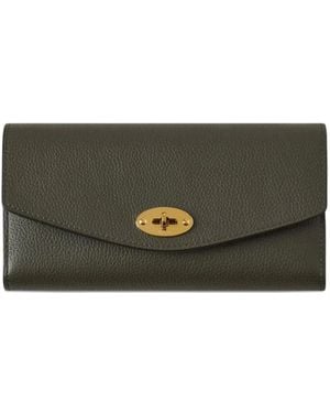 Mulberry Darley Grained Turn-Lock Wallet - Grey
