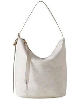 Borbonese Medium Prive Shoulder Bag - White
