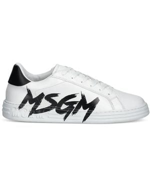 MSGM ロゴ スニーカー - ホワイト