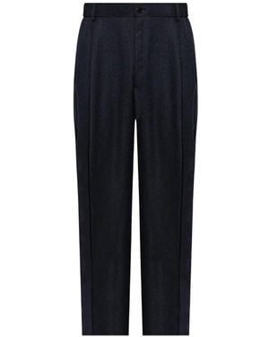 Brioni Wollen Plooibroek - Blauw