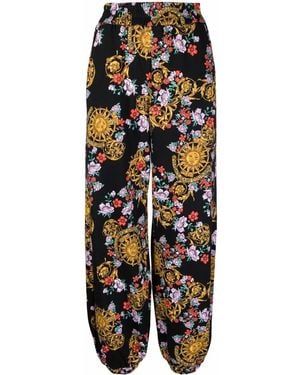 Versace Jeans Couture Sun Flower Garland Trousers - Black
