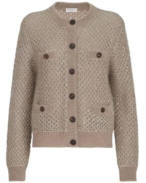 Brunello Cucinelli Cárdigan De Mohair - Neutro