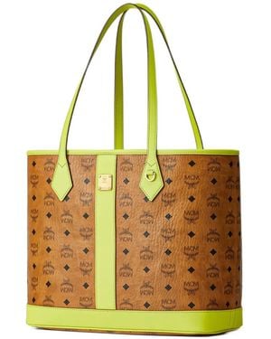 MCM Medium New Liz Visetos Tote Bag - Yellow