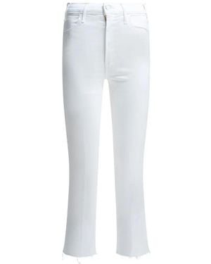 Mother Hustler Frayed Pants - White