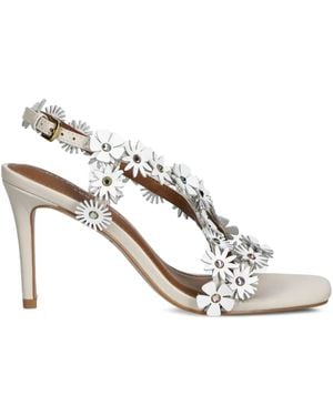 Kurt Geiger Floral-Appliqué Court Shoes - White