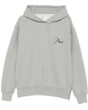 Rhude Logo-embroidery hoodie - Grau