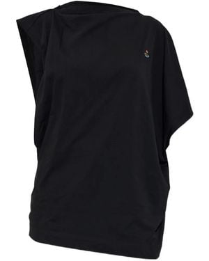 Vivienne Westwood Oversized Hebo Thigh-Neck Boxy Top - Black
