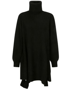 Yohji Yamamoto R-Wide High Neck Dress - Black