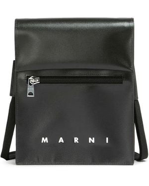 Marni Leder Mini Crossbody Tasche - Schwarz